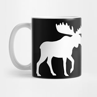 White Moose Silhouette Mug